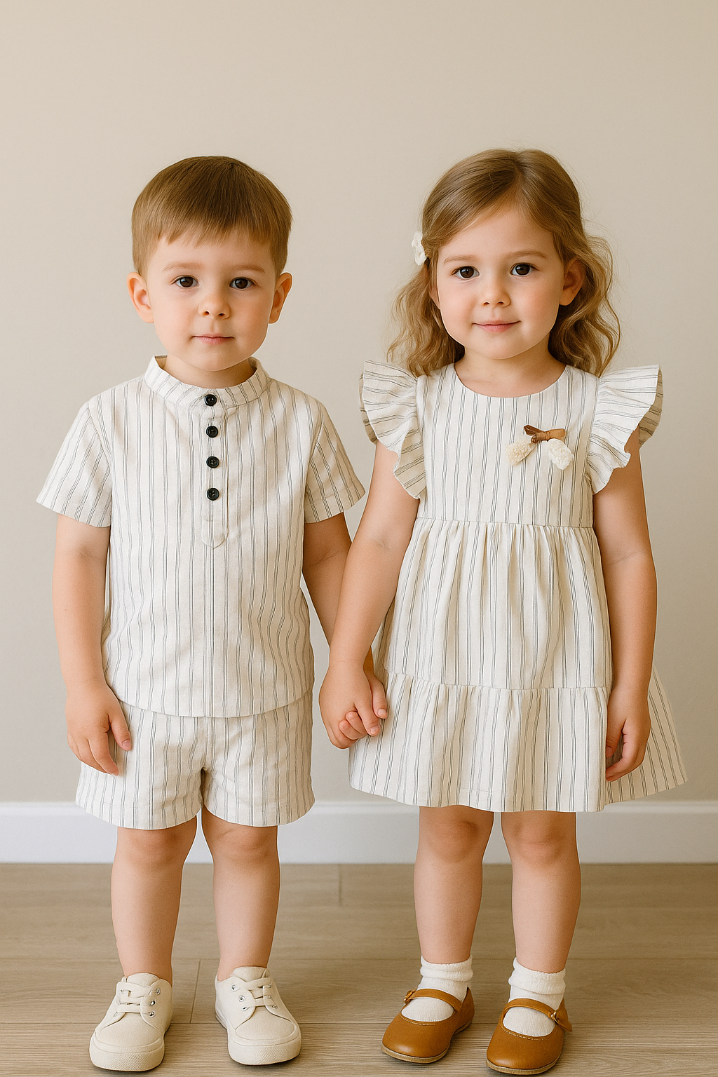 Little Bow Striped Dress