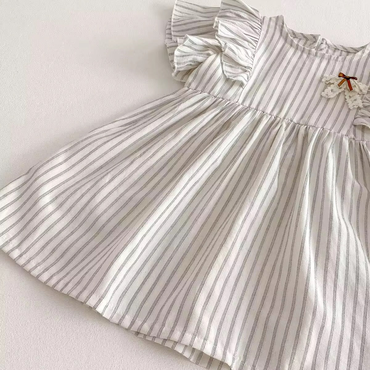 Little Bow Striped Dress