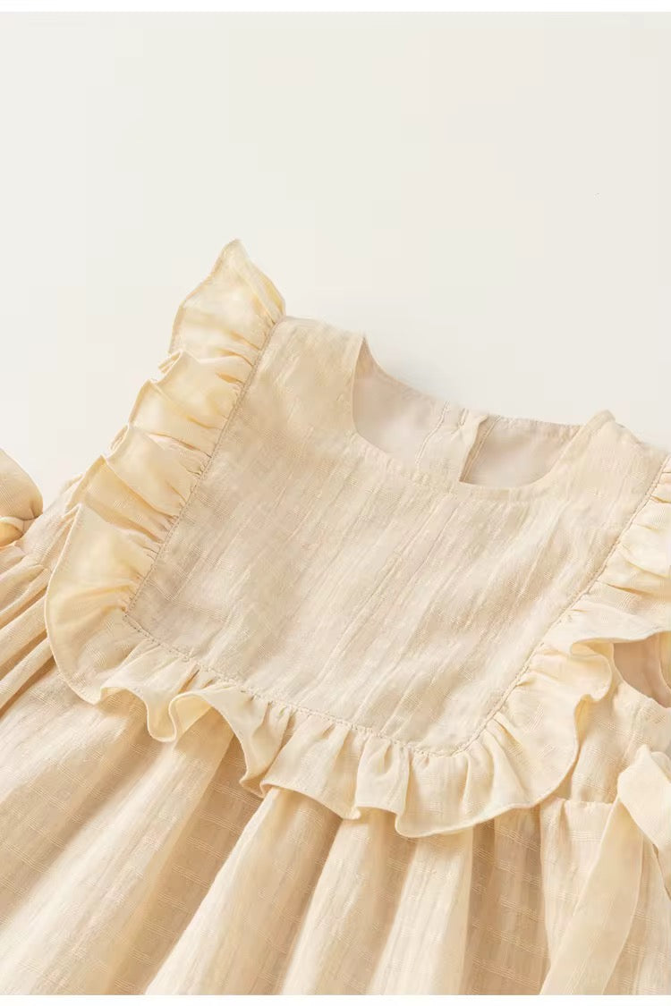 Golden Ruffle Dress