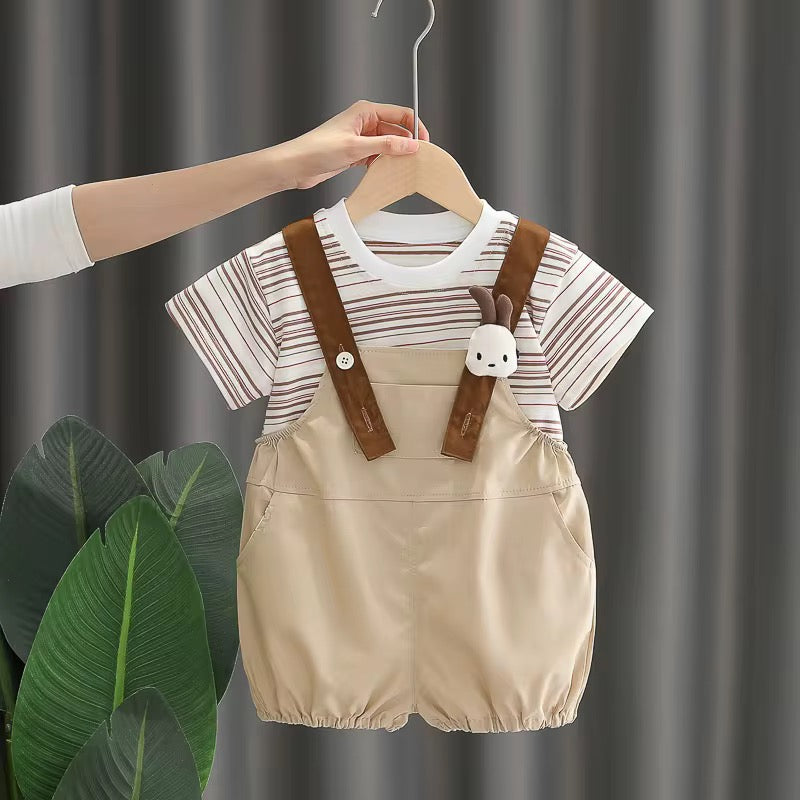 Cute Bunny Pocket Romper Set