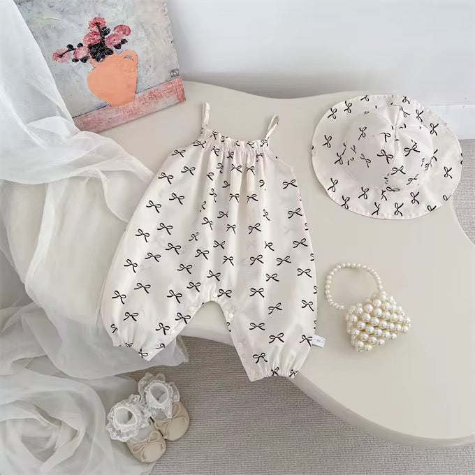Sweet Bow Jumpsuit with Hat