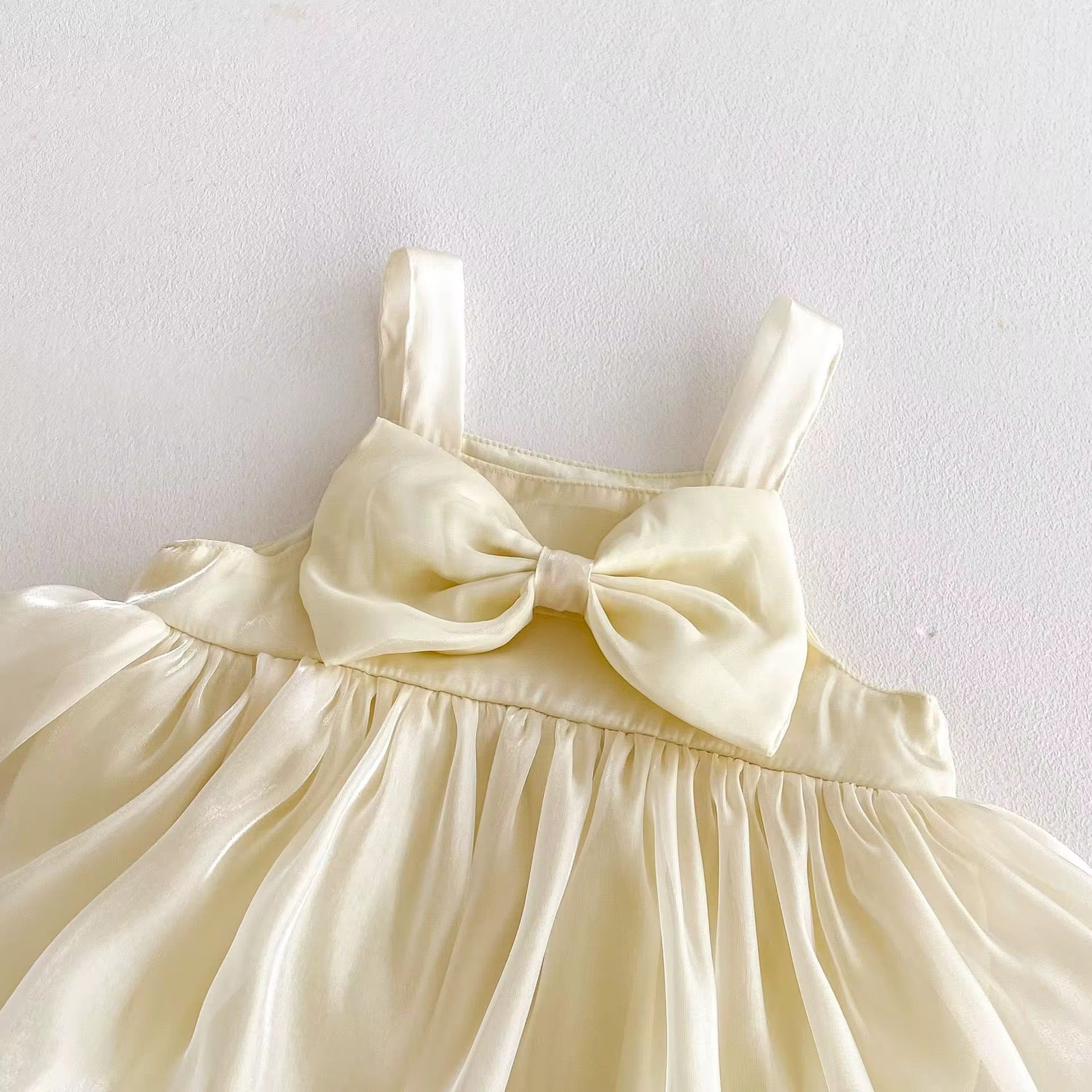 Satin Bow Baby Dress